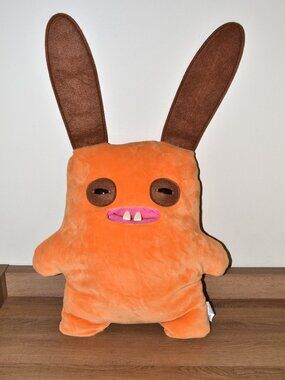 Fuggler Bigg Fugg Rabid Rabbit Plush 18in Realistic Teeth Orange Ugly Monster
